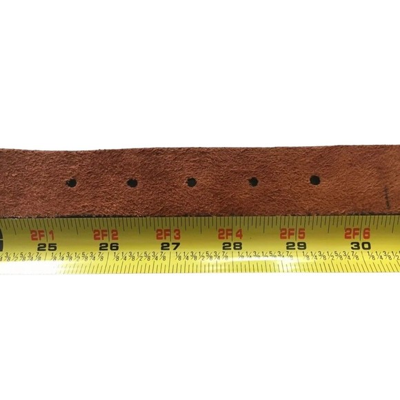 Vtg Emporio Armani EA Italy Womens Pebble Leather Belt Embellished Buckle S M main image 9